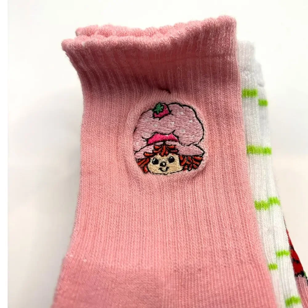 Strawberry Shortcake Socks, 5 Pairs, Ankle Socks Size 9-11 - New